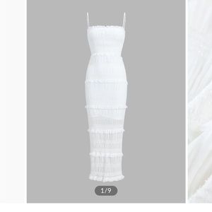 Aegean Ruffle Zippered Midi Dress